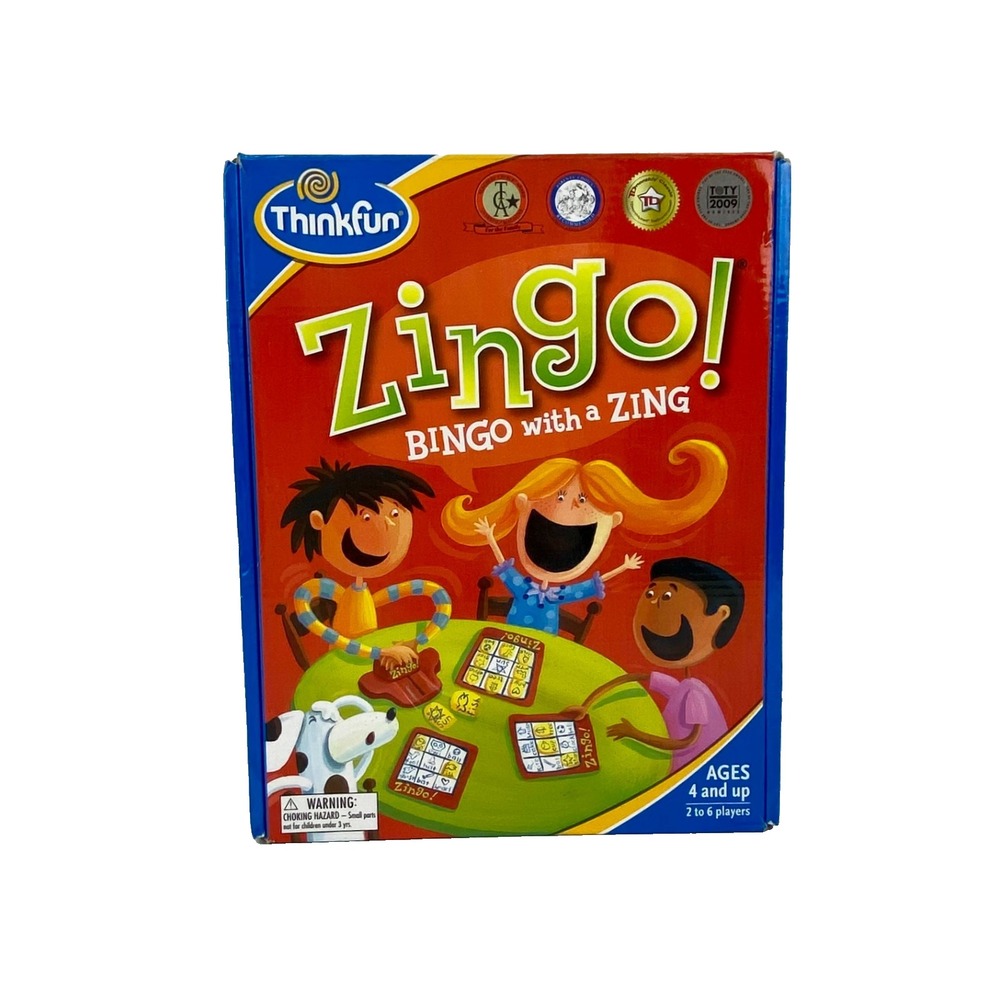 ThinkFun Zingo! Bingo w a Zing Fun Educational Bingo Game - Toy of Year 2009 EUC